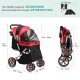 YITAHOME Dog Buggy Foldable for Dogs and Cats, Pet Buggy up to 22 kg with Reversible Handle, Mesh Windows, Drink Holder, 360° Rotating EVA Wheels with Brakes (Beige) YITAHOME Dog Buggy Foldable for Dogs and Cats, Pet Buggy up to 22 kg with Reversible Handle, Mesh Windows, Drink Holder, 360° Rotating EVA Wheels with Brakes (Beige)
