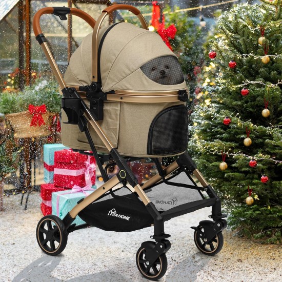 YITAHOME Dog Pram 3-in-1 Dog Buggy up to 15.9 kg, Foldable, Dog Pram for Small Dogs, Dog Buggy, Cat Pram, Foldable Dog Pram, Portable Pushchair (Black) YITAHOME Dog Pram 3-in-1 Dog Buggy up to 15.9 kg, Foldable, Dog Pram for Small Dogs, Dog Buggy, Cat Pram, Foldable Dog Pram, Portable Pushchair (Black)