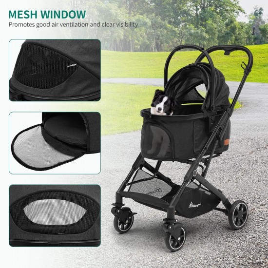 YITAHOME Dog Pram 3-in-1 Dog Buggy up to 15.9 kg, Foldable, Dog Pram for Small Dogs, Dog Buggy, Cat Pram, Foldable Dog Pram, Portable Pushchair (Grey) YITAHOME Dog Pram 3-in-1 Dog Buggy up to 15.9 kg, Foldable, Dog Pram for Small Dogs, Dog Buggy, Cat Pram, Foldable Dog Pram, Portable Pushchair (Grey)