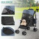 YITAHOME Dog Pram Pets Buggy up to 11.3 kg, Dog Buggy with Mesh Windows & Drink Holder & Storage Basket & Carry Bag, Cat Buggy for Small Dogs Cats (Grey Black) YITAHOME Dog Pram Pets Buggy up to 11.3 kg, Dog Buggy with Mesh Windows & Drink Holder & Storage Basket & Carry Bag, Cat Buggy for Small Dogs Cats (Grey Black)