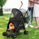 YITAHOME Dog Pram Pets Buggy up to 11.3 kg, Dog Buggy with Mesh Windows & Drink Holder & Storage Basket & Carry Bag, Cat Buggy for Small Dogs Cats (Grey Black) YITAHOME Dog Pram Pets Buggy up to 11.3 kg, Dog Buggy with Mesh Windows & Drink Holder & Storage Basket & Carry Bag, Cat Buggy for Small Dogs Cats (Grey Black)