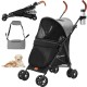 YITAHOME Dog Pram Pets Buggy up to 11.3 kg, Dog Buggy with Mesh Windows & Drink Holder & Storage Basket & Carry Bag, Cat Buggy for Small Dogs Cats (Grey Black) YITAHOME Dog Pram Pets Buggy up to 11.3 kg, Dog Buggy with Mesh Windows & Drink Holder & Storage Basket & Carry Bag, Cat Buggy for Small Dogs Cats (Grey Black)