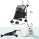 YITAHOME Dog Pram Pets Buggy up to 11.3 kg, Dog Buggy with Mesh Windows & Drink Holder & Storage Basket & Carry Bag, Cat Buggy for Small Dogs Cats (Grey Black) YITAHOME Dog Pram Pets Buggy up to 11.3 kg, Dog Buggy with Mesh Windows & Drink Holder & Storage Basket & Carry Bag, Cat Buggy for Small Dogs Cats (Grey Black)