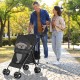 YITAHOME Dog Pram Pets Buggy up to 11.3 kg, Dog Buggy with Mesh Windows & Drink Holder & Storage Basket & Carry Bag, Cat Buggy for Small Dogs Cats (Grey Black) YITAHOME Dog Pram Pets Buggy up to 11.3 kg, Dog Buggy with Mesh Windows & Drink Holder & Storage Basket & Carry Bag, Cat Buggy for Small Dogs Cats (Grey Black)