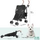 YITAHOME Dog Pram Pets Buggy up to 11.3 kg, Dog Buggy with Mesh Windows & Drink Holder & Storage Basket & Carry Bag, Cat Buggy for Small Dogs Cats (Grey Black) YITAHOME Dog Pram Pets Buggy up to 11.3 kg, Dog Buggy with Mesh Windows & Drink Holder & Storage Basket & Carry Bag, Cat Buggy for Small Dogs Cats (Grey Black)