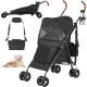 YITAHOME Dog Pram Pets Buggy up to 11.3 kg, Dog Buggy with Mesh Windows & Drink Holder & Storage Basket & Carry Bag, Cat Buggy for Small Dogs Cats (Grey Black) YITAHOME Dog Pram Pets Buggy up to 11.3 kg, Dog Buggy with Mesh Windows & Drink Holder & Storage Basket & Carry Bag, Cat Buggy for Small Dogs Cats (Grey Black)