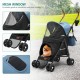 YITAHOME Dog Pram Pets Buggy up to 11.3 kg, Dog Buggy with Mesh Windows & Drink Holder & Storage Basket & Carry Bag, Cat Buggy for Small Dogs Cats (Grey Black) YITAHOME Dog Pram Pets Buggy up to 11.3 kg, Dog Buggy with Mesh Windows & Drink Holder & Storage Basket & Carry Bag, Cat Buggy for Small Dogs Cats (Grey Black)
