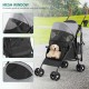 YITAHOME Dog Pram Pets Buggy up to 11.3 kg, Dog Buggy with Mesh Windows & Drink Holder & Storage Basket & Carry Bag, Cat Buggy for Small Dogs Cats (Grey Black) YITAHOME Dog Pram Pets Buggy up to 11.3 kg, Dog Buggy with Mesh Windows & Drink Holder & Storage Basket & Carry Bag, Cat Buggy for Small Dogs Cats (Grey Black)