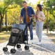 YITAHOME Dog Pram Pets Buggy up to 11.3 kg, Dog Buggy with Mesh Windows & Drink Holder & Storage Basket & Carry Bag, Cat Buggy for Small Dogs Cats (Grey Black) YITAHOME Dog Pram Pets Buggy up to 11.3 kg, Dog Buggy with Mesh Windows & Drink Holder & Storage Basket & Carry Bag, Cat Buggy for Small Dogs Cats (Grey Black)