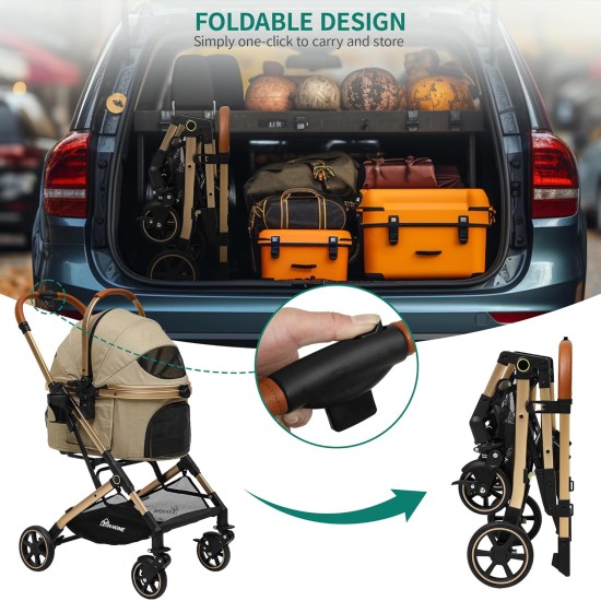 YITAHOME Dog Pram for Small Dogs, 3-in-1 Dog Buggy up to 15.9 kg, Foldable, Dog Buggy Small Dogs, Dog Buggy, Cat Pram, Foldable Dog Pram, Portable Pushchair (Black) YITAHOME Dog Pram for Small Dogs, 3-in-1 Dog Buggy up to 15.9 kg, Foldable, Dog Buggy Small Dogs, Dog Buggy, Cat Pram, Foldable Dog Pram, Portable Pushchair (Black)