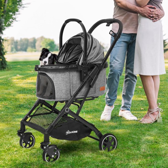YITAHOME Dog Pram for Small Dogs, 3-in-1 Dog Buggy up to 15.9 kg, Foldable, Dog Buggy Small Dogs, Dog Buggy, Cat Pram, Foldable Dog Pram, Portable Pushchair (Black) YITAHOME Dog Pram for Small Dogs, 3-in-1 Dog Buggy up to 15.9 kg, Foldable, Dog Buggy Small Dogs, Dog Buggy, Cat Pram, Foldable Dog Pram, Portable Pushchair (Black)