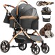 YITAHOME Dog Pram for Small Dogs, Dog Pram 3-in-1 Dog Buggy up to 20 kg, Foldable, Dog Buggy Small Dogs, Dog Buggy, Cat Pram, Foldable Dog Pushchair, 80 x 59 x 101 cm (Black) YITAHOME Dog Pram for Small Dogs, Dog Pram 3-in-1 Dog Buggy up to 20 kg, Foldable, Dog Buggy Small Dogs, Dog Buggy, Cat Pram, Foldable Dog Pushchair, 80 x 59 x 101 cm (Black)