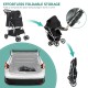 YITAHOME Dog Pushchair Pets Buggy up to 15 kg, Dog Buggy with Mesh Windows & Drink Holder & Storage Basket, Cat Buggy for Small Dogs Cats (Black)