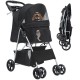 YITAHOME Dog Pushchair Pets Buggy up to 15 kg, Dog Buggy with Mesh Windows & Drink Holder & Storage Basket, Cat Buggy for Dogs Cats (Black) YITAHOME Dog Pushchair Pets Buggy up to 15 kg, Dog Buggy with Mesh Windows & Drink Holder & Storage Basket, Cat Buggy for Dogs Cats (Black)