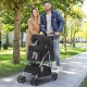 YITAHOME Dog Pushchair Pets Buggy up to 15 kg, Dog Buggy with Mesh Windows & Drink Holder & Storage Basket, Cat Buggy for Small Dogs Cats (Black)