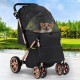YITAHOME Dog Stroller for Medium and Small Dogs, Upgrade Version with Larger Space, Foldable Pet Cart with 360° Rotating Wheels, Cat and Dog Stroller with Storage Compartment (Black) YITAHOME Dog Stroller for Medium and Small Dogs, Upgrade Version with Larger Space, Foldable Pet Cart with 360° Rotating Wheels, Cat and Dog Stroller with Storage Compartment (Black)