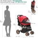 YITAHOME Dog Stroller for Medium and Small Dogs, Upgrade Version with Larger Space, Foldable Pet Cart with 360° Rotating Wheels, Cat and Dog Stroller with Storage Compartment (Black) YITAHOME Dog Stroller for Medium and Small Dogs, Upgrade Version with Larger Space, Foldable Pet Cart with 360° Rotating Wheels, Cat and Dog Stroller with Storage Compartment (Black)