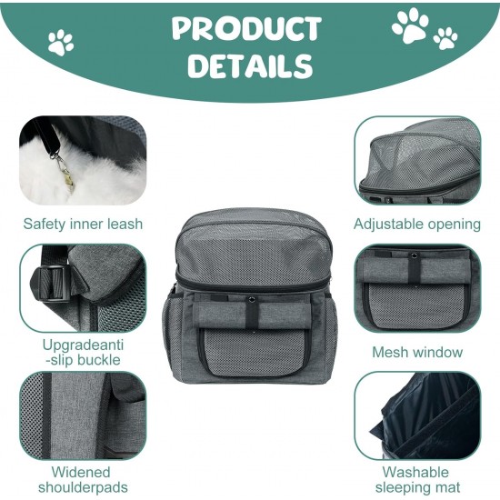 Yallmie Bicycle Dog Front up to 5 kg, 37 x 27 x 40 cm Foldable Bicycle Basket Front Bicycle Basket Dog Basket Backpack with Mesh Window Bicycle Basket Front for Small Medium Dogs and Cats (Black) Yallmie Bicycle Dog Front up to 5 kg, 37 x 27 x 40 cm Foldable Bicycle Basket Front Bicycle Basket Dog Basket Backpack with Mesh Window Bicycle Basket Front for Small Medium Dogs and Cats (Black)