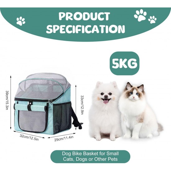 Yallmie Bicycle Dog Front up to 5 kg, 37 x 27 x 40 cm Foldable Bicycle Basket Front Bicycle Basket Dog Basket Backpack with Mesh Window Bicycle Basket Front for Small Medium Dogs and Cats (Black) Yallmie Bicycle Dog Front up to 5 kg, 37 x 27 x 40 cm Foldable Bicycle Basket Front Bicycle Basket Dog Basket Backpack with Mesh Window Bicycle Basket Front for Small Medium Dogs and Cats (Black)