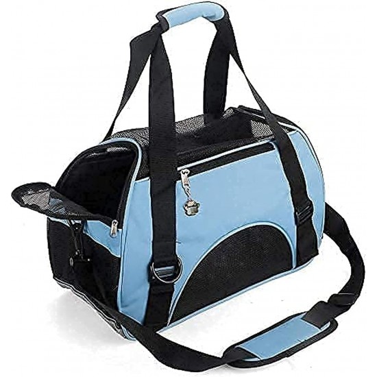 ZaneSun Cat Carrier, Soft-Sided Pet Travel Carrier for Cats, Dogs Puppy Comfort Portable Foldable Pet Bag Airline Approved (Small Blue) ZaneSun Cat Carrier, Soft-Sided Pet Travel Carrier for Cats, Dogs Puppy Comfort Portable Foldable Pet Bag Airline Approved (Small Blue)