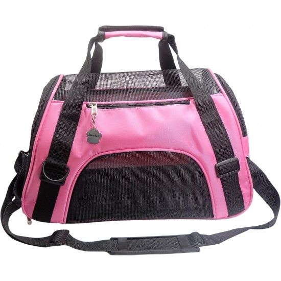ZaneSun Cat Carrier, Soft-Sided Pet Travel Carrier for Cats, Dogs Puppy Comfort Portable Foldable Pet Bag Airline Approved (Small Blue) ZaneSun Cat Carrier, Soft-Sided Pet Travel Carrier for Cats, Dogs Puppy Comfort Portable Foldable Pet Bag Airline Approved (Small Blue)