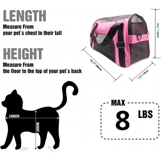 ZaneSun Cat Carrier, Soft-Sided Pet Travel Carrier for Cats, Dogs Puppy Comfort Portable Foldable Pet Bag Airline Approved (Small Blue) ZaneSun Cat Carrier, Soft-Sided Pet Travel Carrier for Cats, Dogs Puppy Comfort Portable Foldable Pet Bag Airline Approved (Small Blue)