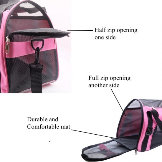 ZaneSun Cat Carrier, Soft-Sided Pet Travel Carrier for Cats, Dogs Puppy Comfort Portable Foldable Pet Bag Airline Approved (Small Blue) ZaneSun Cat Carrier, Soft-Sided Pet Travel Carrier for Cats, Dogs Puppy Comfort Portable Foldable Pet Bag Airline Approved (Small Blue)