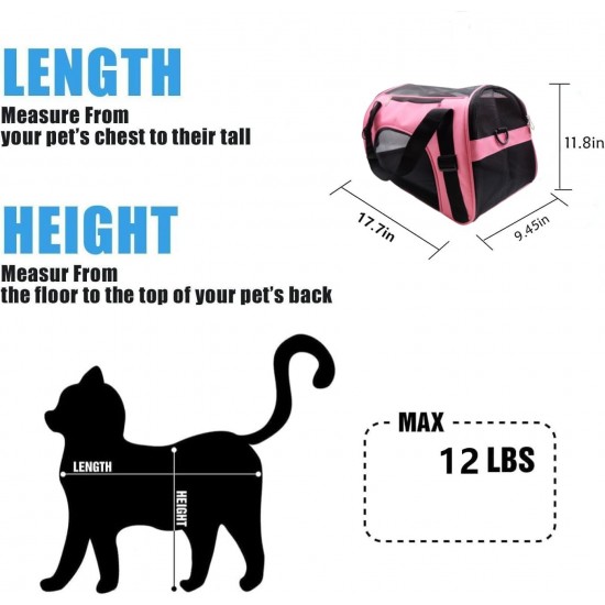 ZaneSun Cat Carrier, Soft-Sided Pet Travel Carrier for Cats, Dogs Puppy Comfort Portable Foldable Pet Bag Airline Approved (Small Blue) ZaneSun Cat Carrier, Soft-Sided Pet Travel Carrier for Cats, Dogs Puppy Comfort Portable Foldable Pet Bag Airline Approved (Small Blue)