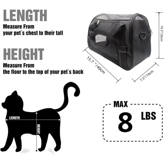 ZaneSun Cat Carrier, Soft-Sided Pet Travel Carrier for Cats, Dogs Puppy Comfort Portable Foldable Pet Bag Airline Approved (Small Blue) ZaneSun Cat Carrier, Soft-Sided Pet Travel Carrier for Cats, Dogs Puppy Comfort Portable Foldable Pet Bag Airline Approved (Small Blue)