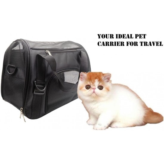 ZaneSun Cat Carrier, Soft-Sided Pet Travel Carrier for Cats, Dogs Puppy Comfort Portable Foldable Pet Bag Airline Approved (Small Blue) ZaneSun Cat Carrier, Soft-Sided Pet Travel Carrier for Cats, Dogs Puppy Comfort Portable Foldable Pet Bag Airline Approved (Small Blue)