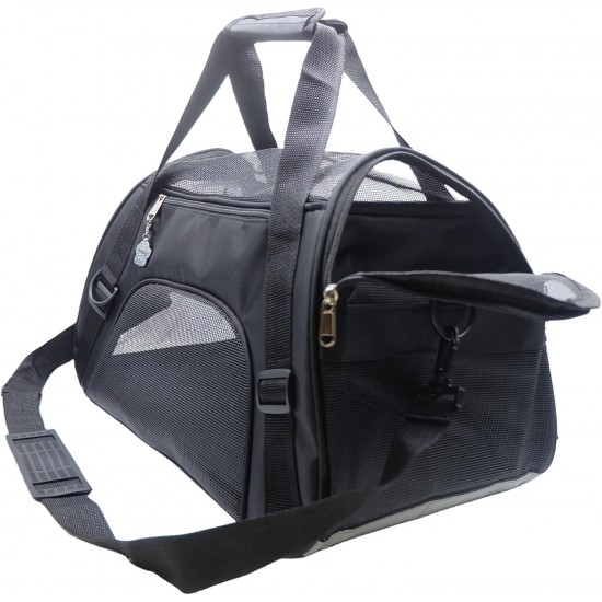 ZaneSun Cat Carrier, Soft-Sided Pet Travel Carrier for Cats, Dogs Puppy Comfort Portable Foldable Pet Bag Airline Approved (Small Blue) ZaneSun Cat Carrier, Soft-Sided Pet Travel Carrier for Cats, Dogs Puppy Comfort Portable Foldable Pet Bag Airline Approved (Small Blue)