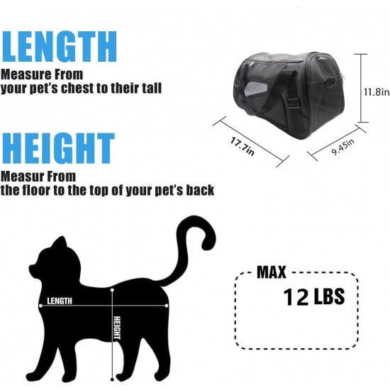 ZaneSun Cat Carrier, Soft-Sided Pet Travel Carrier for Cats, Dogs Puppy Comfort Portable Foldable Pet Bag Airline Approved (Small Blue) ZaneSun Cat Carrier, Soft-Sided Pet Travel Carrier for Cats, Dogs Puppy Comfort Portable Foldable Pet Bag Airline Approved (Small Blue)