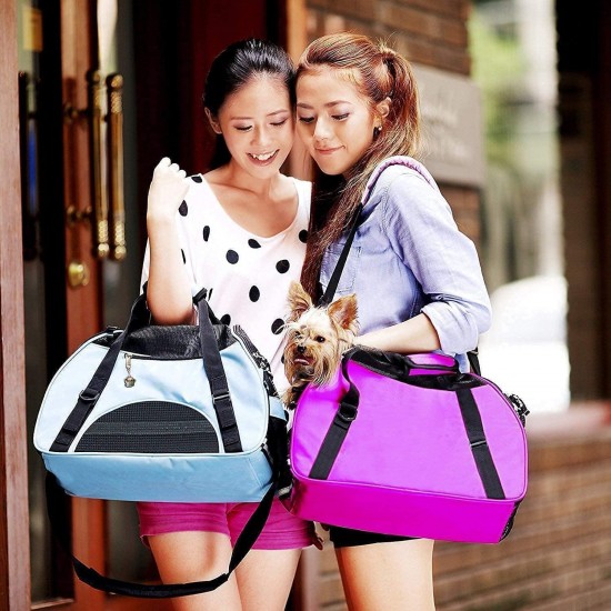 ZaneSun Cat Carrier, Soft-Sided Pet Travel Carrier for Cats, Dogs Puppy Comfort Portable Foldable Pet Bag Airline Approved (Small Blue) ZaneSun Cat Carrier, Soft-Sided Pet Travel Carrier for Cats, Dogs Puppy Comfort Portable Foldable Pet Bag Airline Approved (Small Blue)