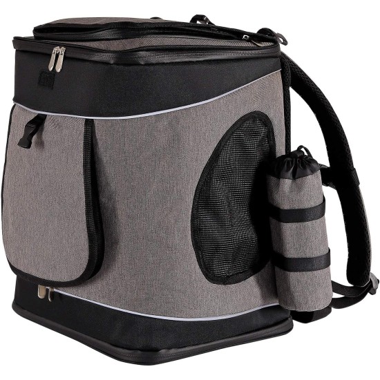dibea dog backpack dog transport bag pet carrier., grey/black dibea dog backpack dog transport bag pet carrier., grey/black