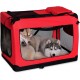 lionto Foldable Dog Transport Box for Travel and Car, 50 x 34 x 36 cm, Sturdy Transport Box, Carry Handles and Blanket for Cats, Dogs up to 10 kg, Robust Fabric Dog Box, Black lionto Foldable Dog Transport Box for Travel and Car, 50 x 34 x 36 cm, Sturdy Transport Box, Carry Handles and Blanket for Cats, Dogs up to 10 kg, Robust Fabric Dog Box, Black