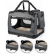 lionto Foldable Dog Transport Box for Travel and Car, 50 x 34 x 36 cm, Sturdy Transport Box, Carry Handles and Blanket for Cats, Dogs up to 10 kg, Robust Fabric Dog Box, Black lionto Foldable Dog Transport Box for Travel and Car, 50 x 34 x 36 cm, Sturdy Transport Box, Carry Handles and Blanket for Cats, Dogs up to 10 kg, Robust Fabric Dog Box, Black