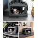 lionto Foldable Dog Transport Box for Travel and Car, 50 x 34 x 36 cm, Sturdy Transport Box, Carry Handles and Blanket for Cats, Dogs up to 10 kg, Robust Fabric Dog Box, Black lionto Foldable Dog Transport Box for Travel and Car, 50 x 34 x 36 cm, Sturdy Transport Box, Carry Handles and Blanket for Cats, Dogs up to 10 kg, Robust Fabric Dog Box, Black