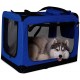 lionto Foldable Dog Transport Box for Travel and Car, 50 x 34 x 36 cm, Sturdy Transport Box, Carry Handles and Blanket for Cats, Dogs up to 10 kg, Robust Fabric Dog Box, Black lionto Foldable Dog Transport Box for Travel and Car, 50 x 34 x 36 cm, Sturdy Transport Box, Carry Handles and Blanket for Cats, Dogs up to 10 kg, Robust Fabric Dog Box, Black