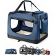 lionto Foldable Dog Transport Box for Travel and Car, 50 x 34 x 36 cm, Sturdy Transport Box, Carry Handles and Blanket for Cats, Dogs up to 10 kg, Robust Fabric Dog Box, Black lionto Foldable Dog Transport Box for Travel and Car, 50 x 34 x 36 cm, Sturdy Transport Box, Carry Handles and Blanket for Cats, Dogs up to 10 kg, Robust Fabric Dog Box, Black