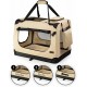 lionto Foldable Dog Transport Box for Travel and Car, 50 x 34 x 36 cm, Sturdy Transport Box, Carry Handles and Blanket for Cats, Dogs up to 10 kg, Robust Fabric Dog Box, Black lionto Foldable Dog Transport Box for Travel and Car, 50 x 34 x 36 cm, Sturdy Transport Box, Carry Handles and Blanket for Cats, Dogs up to 10 kg, Robust Fabric Dog Box, Black