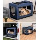 lionto Foldable Dog Transport Box for Travel and Car, 50 x 34 x 36 cm, Sturdy Transport Box, Carry Handles and Blanket for Cats, Dogs up to 10 kg, Robust Fabric Dog Box, Black lionto Foldable Dog Transport Box for Travel and Car, 50 x 34 x 36 cm, Sturdy Transport Box, Carry Handles and Blanket for Cats, Dogs up to 10 kg, Robust Fabric Dog Box, Black