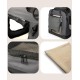 lionto Foldable Dog Transport Box for Travel and Car, 50 x 34 x 36 cm, Sturdy Transport Box, Carry Handles and Blanket for Cats, Dogs up to 10 kg, Robust Fabric Dog Box, Grey lionto Foldable Dog Transport Box for Travel and Car, 50 x 34 x 36 cm, Sturdy Transport Box, Carry Handles and Blanket for Cats, Dogs up to 10 kg, Robust Fabric Dog Box, Grey