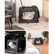 lionto Foldable Dog Transport Box for Travel and Car, 60 x 42 x 44 cm, Sturdy Transport Box, Carry Handles and Blanket for Cats, Dogs up to 12 kg, Robust Fabric Dog Box, Black lionto Foldable Dog Transport Box for Travel and Car, 60 x 42 x 44 cm, Sturdy Transport Box, Carry Handles and Blanket for Cats, Dogs up to 12 kg, Robust Fabric Dog Box, Black