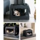 lionto Foldable Dog Transport Box for Travel and Car, 60 x 42 x 44 cm, Sturdy Transport Box, Carry Handles and Blanket for Cats, Dogs up to 12 kg, Robust Fabric Dog Box, Black lionto Foldable Dog Transport Box for Travel and Car, 60 x 42 x 44 cm, Sturdy Transport Box, Carry Handles and Blanket for Cats, Dogs up to 12 kg, Robust Fabric Dog Box, Black