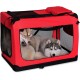 lionto Foldable Dog Transport Box for Travel and Car, 60 x 42 x 44 cm, Sturdy Transport Box, Carry Handles and Blanket for Cats, Dogs up to 12 kg, Robust Fabric Dog Box, Black lionto Foldable Dog Transport Box for Travel and Car, 60 x 42 x 44 cm, Sturdy Transport Box, Carry Handles and Blanket for Cats, Dogs up to 12 kg, Robust Fabric Dog Box, Black