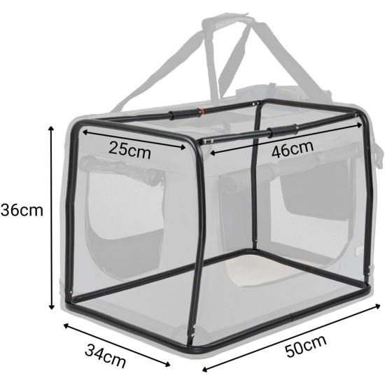 lionto Foldable Dog Transport Box for Travel and Car, 60 x 42 x 44 cm, Sturdy Transport Box, Carry Handles and Blanket for Cats, Dogs up to 12 kg, Robust Fabric Dog Box, Black lionto Foldable Dog Transport Box for Travel and Car, 60 x 42 x 44 cm, Sturdy Transport Box, Carry Handles and Blanket for Cats, Dogs up to 12 kg, Robust Fabric Dog Box, Black