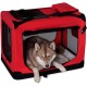 lionto Foldable Dog Transport Box for Travel and Car, 60 x 42 x 44 cm, Sturdy Transport Box, Carry Handles and Blanket for Cats, Dogs up to 12 kg, Robust Fabric Dog Box, Black lionto Foldable Dog Transport Box for Travel and Car, 60 x 42 x 44 cm, Sturdy Transport Box, Carry Handles and Blanket for Cats, Dogs up to 12 kg, Robust Fabric Dog Box, Black