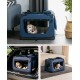 lionto Foldable Dog Transport Box for Travel and Car, 60 x 42 x 44 cm, Sturdy Transport Box, Carry Handles and Blanket for Cats, Dogs up to 12 kg, Robust Fabric Dog Box, Black lionto Foldable Dog Transport Box for Travel and Car, 60 x 42 x 44 cm, Sturdy Transport Box, Carry Handles and Blanket for Cats, Dogs up to 12 kg, Robust Fabric Dog Box, Black