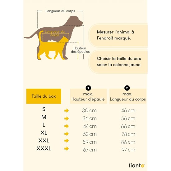 lionto Foldable Dog Transport Box for Travel and Car, 60 x 42 x 44 cm, Sturdy Transport Box, Carry Handles and Blanket for Cats, Dogs up to 12 kg, Robust Fabric Dog Box, Black lionto Foldable Dog Transport Box for Travel and Car, 60 x 42 x 44 cm, Sturdy Transport Box, Carry Handles and Blanket for Cats, Dogs up to 12 kg, Robust Fabric Dog Box, Black