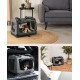lionto Foldable Dog Transport Box for Travel and Car, 60 x 42 x 44 cm, Sturdy Transport Box, Carry Handles and Blanket for Cats, Dogs up to 12 kg, Robust Fabric Dog Box, Black lionto Foldable Dog Transport Box for Travel and Car, 60 x 42 x 44 cm, Sturdy Transport Box, Carry Handles and Blanket for Cats, Dogs up to 12 kg, Robust Fabric Dog Box, Black